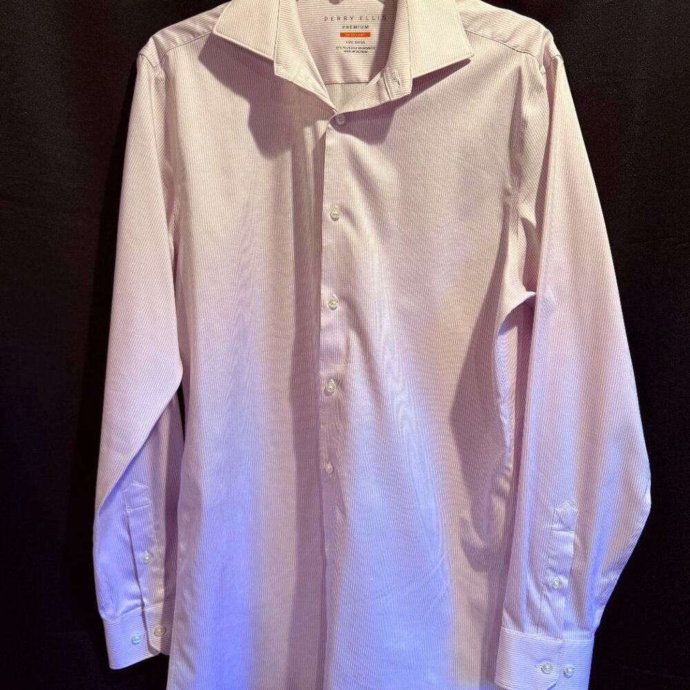 Perry Ellis Premium Men's Dress Shirt 15.5 Neck 34/35 Sleeve Tech Shirt